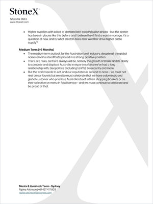 Australian Cattle & Beef - Market Reports Subscription offering expert insights and exclusive market analysis on medium-term supply, demand dynamics, export competition, and industry outlook with Market Reports Subscriptions. - report example 12