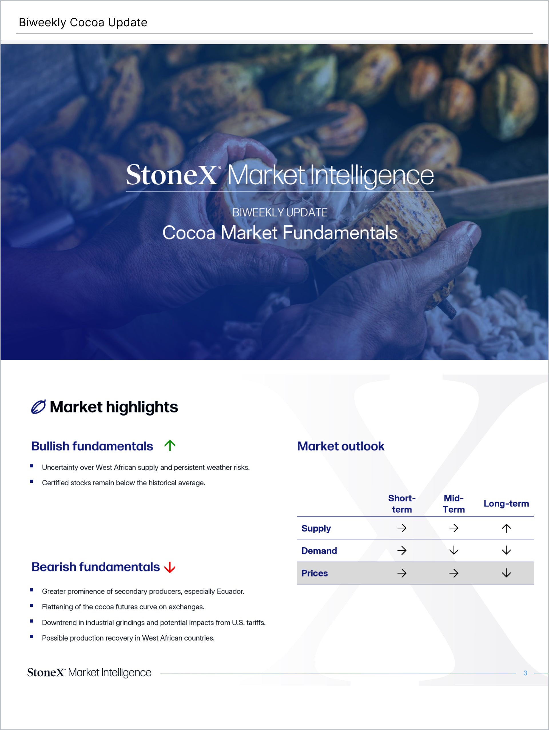 Cocoa Premium - Market Reports Subscription