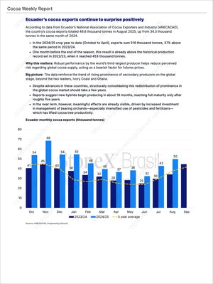 Cocoa Premium - Market Reports Subscription featuring detailed monthly export data for Ecuador’s cocoa with analysis of trends, production forecasts, and market insights for Market Reports Subscriptions. Expert insights and exclusive market analysis. - report example 3