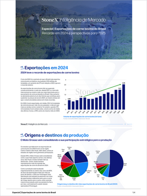 Pecuária Premium - Relatórios de Mercado featuring detailed export volume trends for Brazilian beef in 2024, production origins, and market perspectives with Market Reports Subscriptions. Expert insights and exclusive market analysis. - report example 21