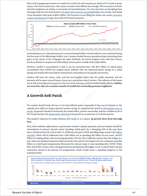 Global Macro Insights by Vincent Deluard page showing detailed analysis of wealth creation, inflation effects, fiscal spending forecasts, and economic growth outlook with expert insights and exclusive market analysis for Market Reports Subscriptions. - report example 4
