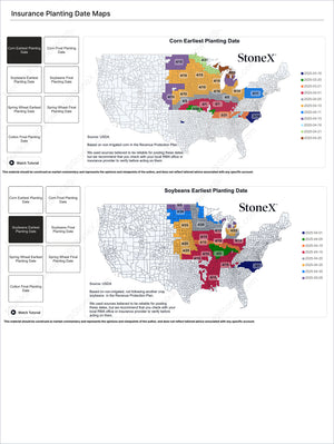 Grains Premium - Market Reports Subscription featuring interactive planting date maps for corn and soybeans across U.S. regions with detailed dates and expert Market Reports Subscriptions providing expert insights and exclusive market analysis. - report example 9