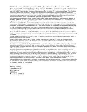 Screenshot of disclaimer and regulatory information text from Morning Commodity Insight by Eli Tesfaye - Technical Analysis Report Subscription, outlining compliance disclosures for futures trading and market analysis services. - report example 12