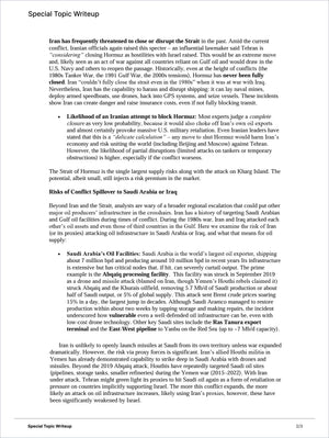 Energy Premium - Market Reports Subscription featuring expert analysis on geopolitical risks in the Middle East, infrastructure vulnerabilities, commodity supply threats, and strategic market insights delivering Market Reports Subscriptions with expert insights and exclusive market analysis. - report example 26